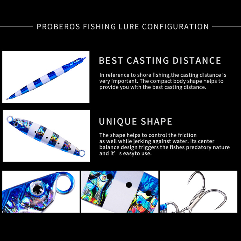 Proberos 5Pcs Luminous Long Sh - огляд і ціна Fishing Lure Spoon